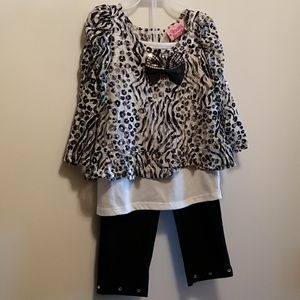 Zebra print 3 pc set infant 18m